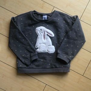 NWOT gray fuzzy Rabbit sweater